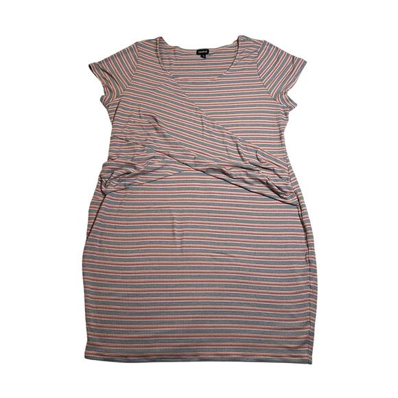 Torrid Striped Ribbed Bodycon Dress Size 3X Scoop Neck Summer Casual Mulitcolor - Picture 4 of 11